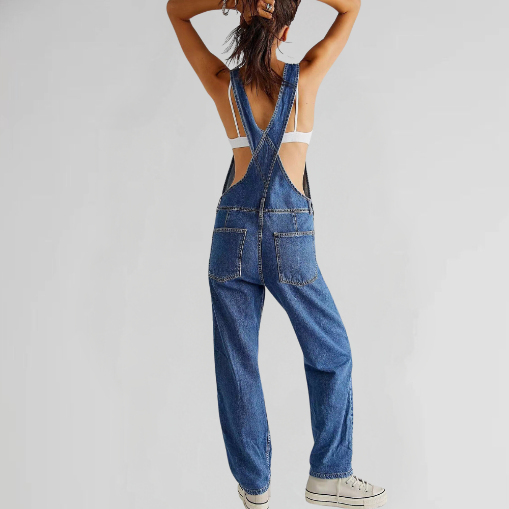 Valeria - Cross Back Denim Overall für Damen