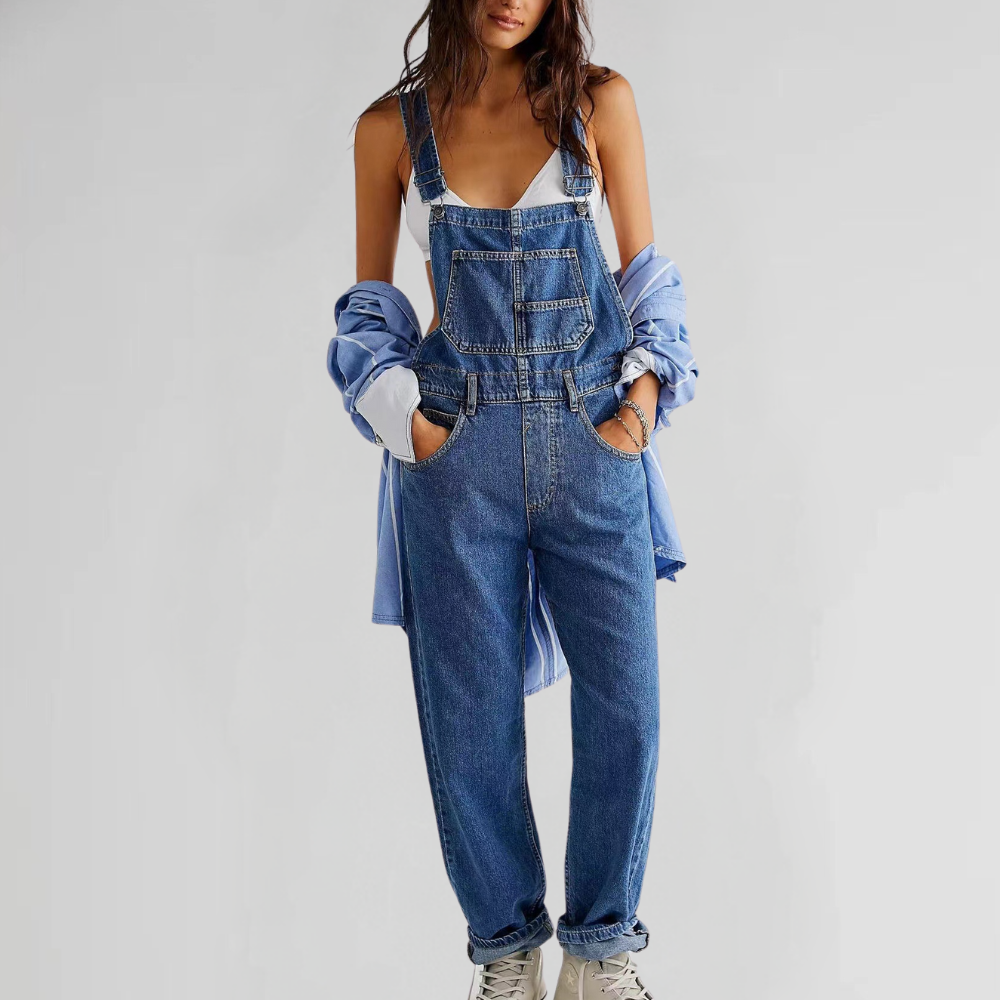 Valeria - Cross Back Denim Overall für Damen