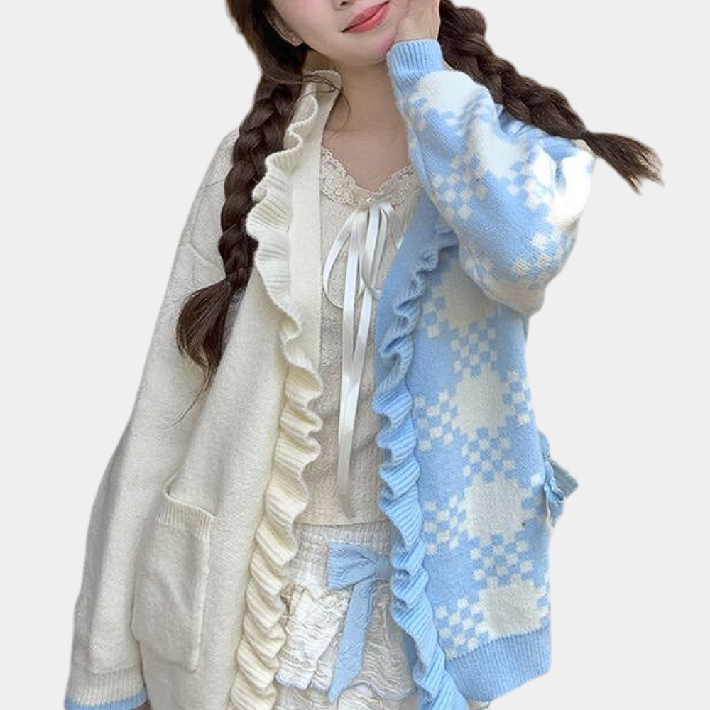 Trendige Damen-Strickjacke