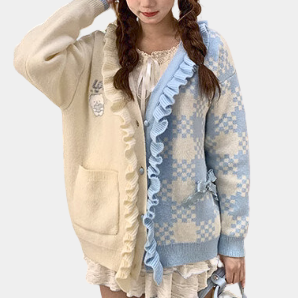 Trendige Damen-Strickjacke