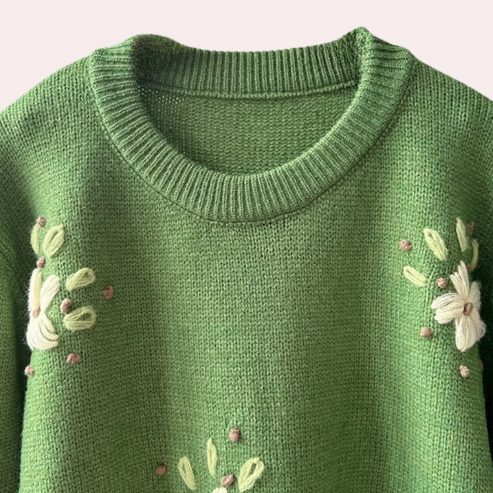 Claire - Gemütlicher bestickter Pullover für Damen