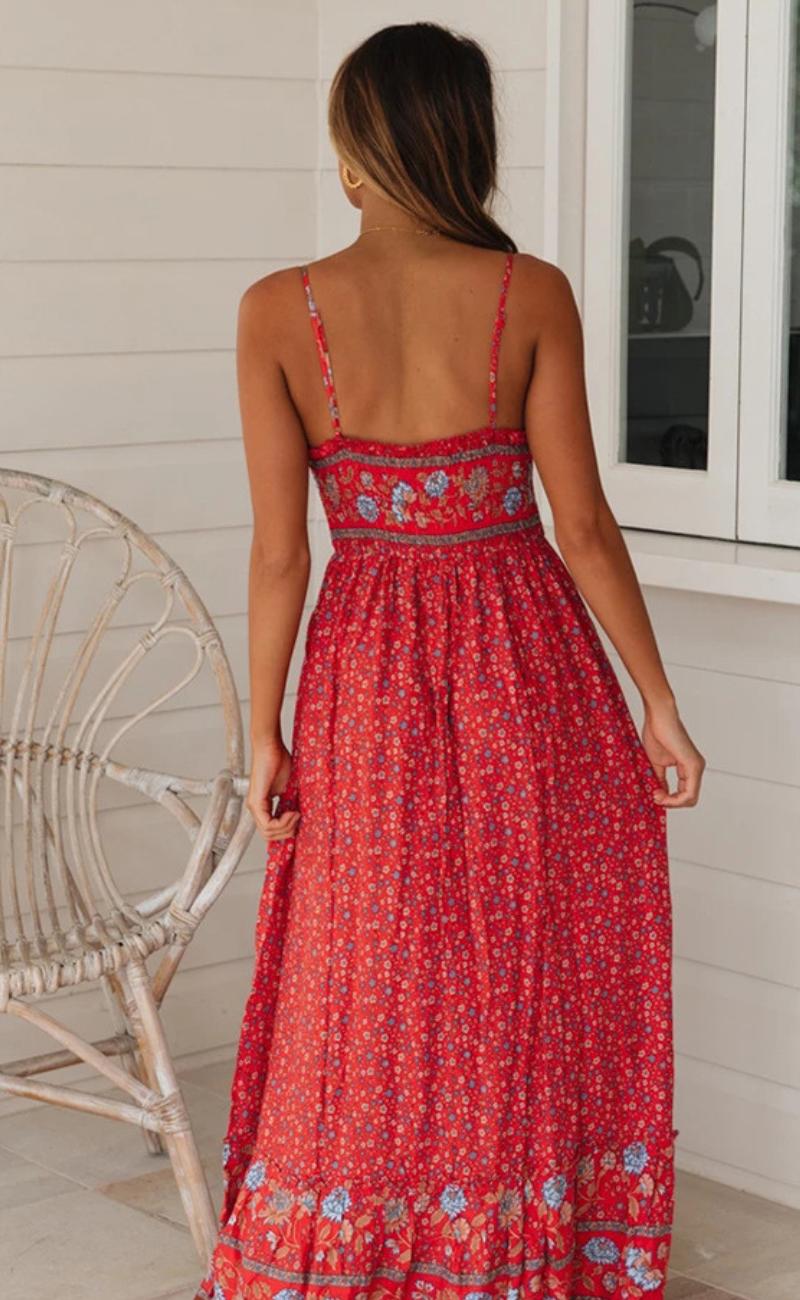 Damen Boho Sommer Maxi Kleid – Amy