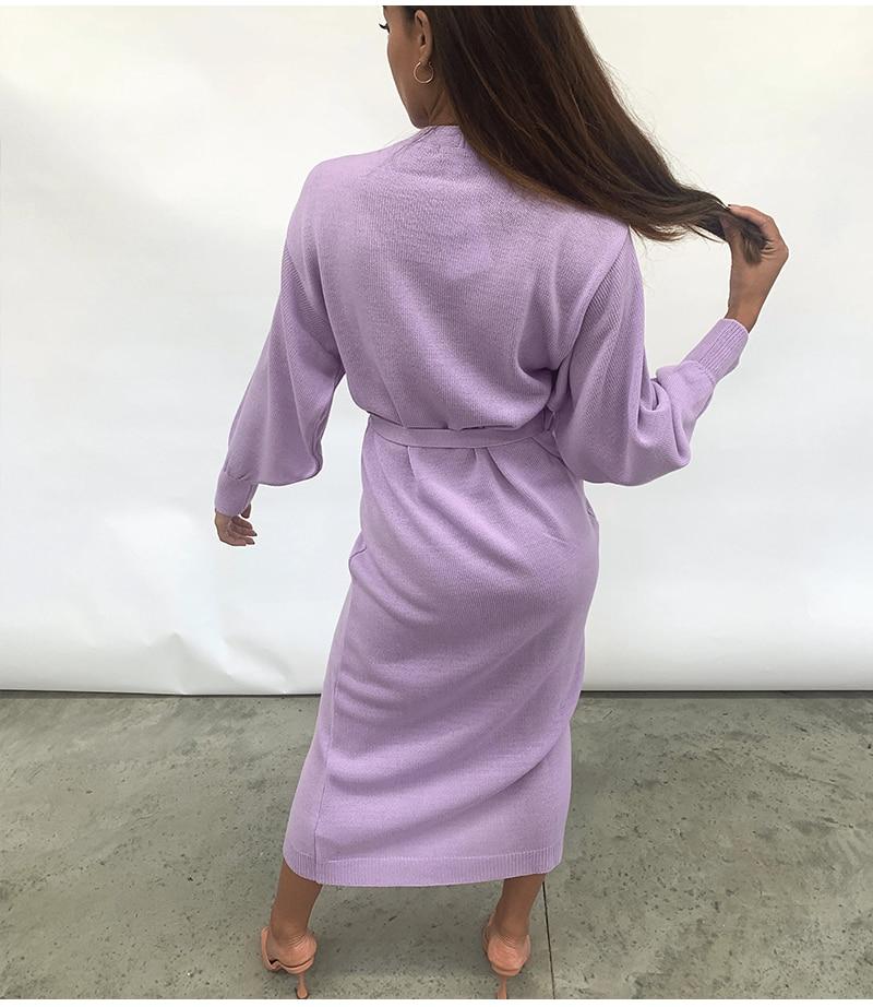 Damen Freizeit Langarm Maxikleid – Scarlett