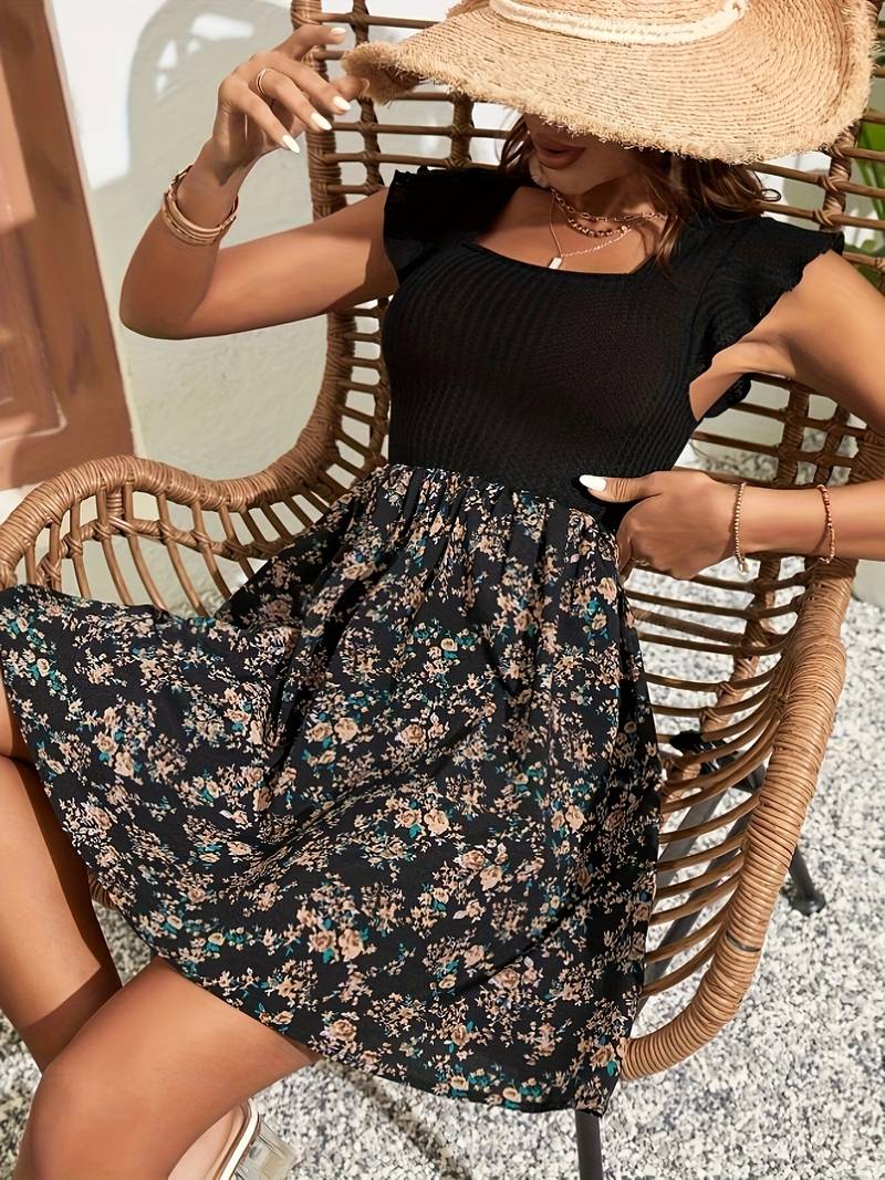 Damen Freizeit Sommer Mini Cocktail Kleid - Stella