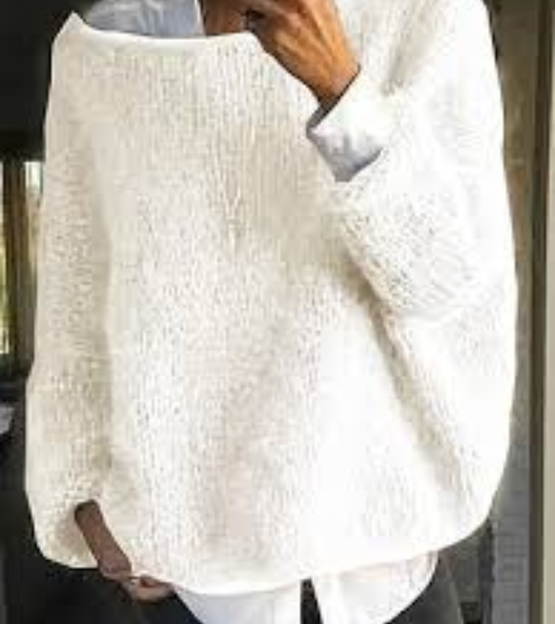 Damen Oversize Strickpullover mit weiter Silhouette