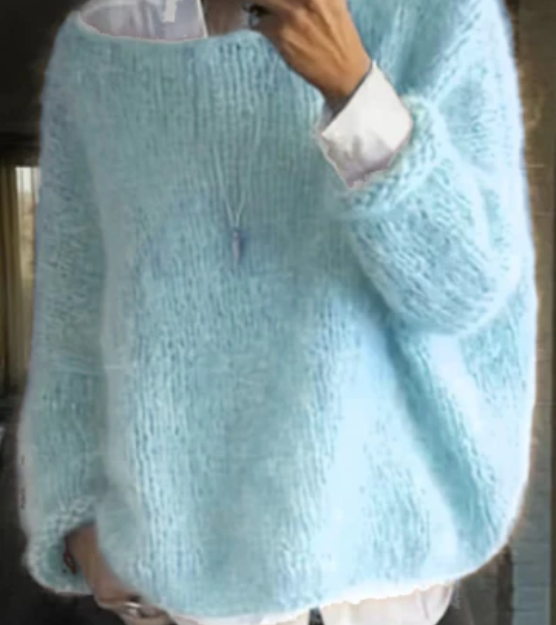 Damen Oversize Strickpullover mit weiter Silhouette