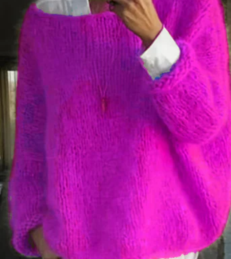 Damen Oversize Strickpullover mit weiter Silhouette