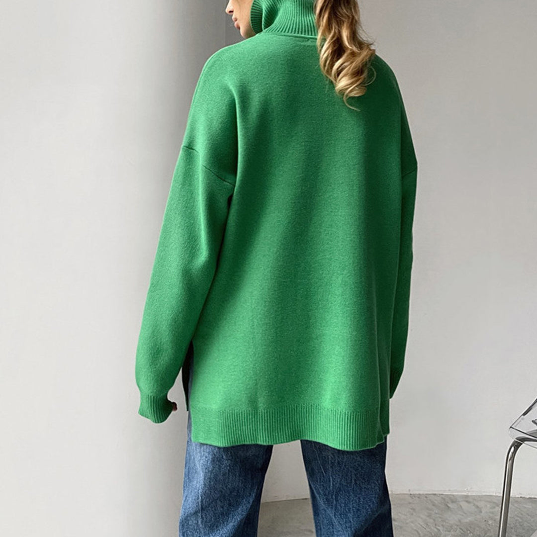 Damen Pullover in Übergröße mit Seitenschlitz Vielseitig & Stylisch - Lozenda
