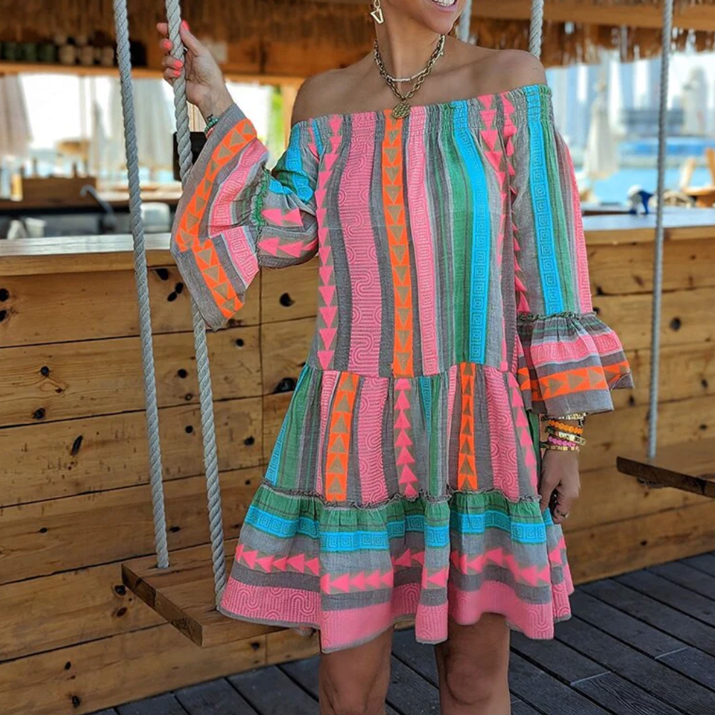 Damen Sommer Mini Kleid - Zalina