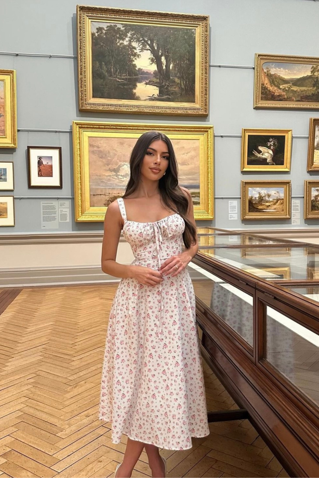 Damen florales ärmelloses Midikleid - Lily