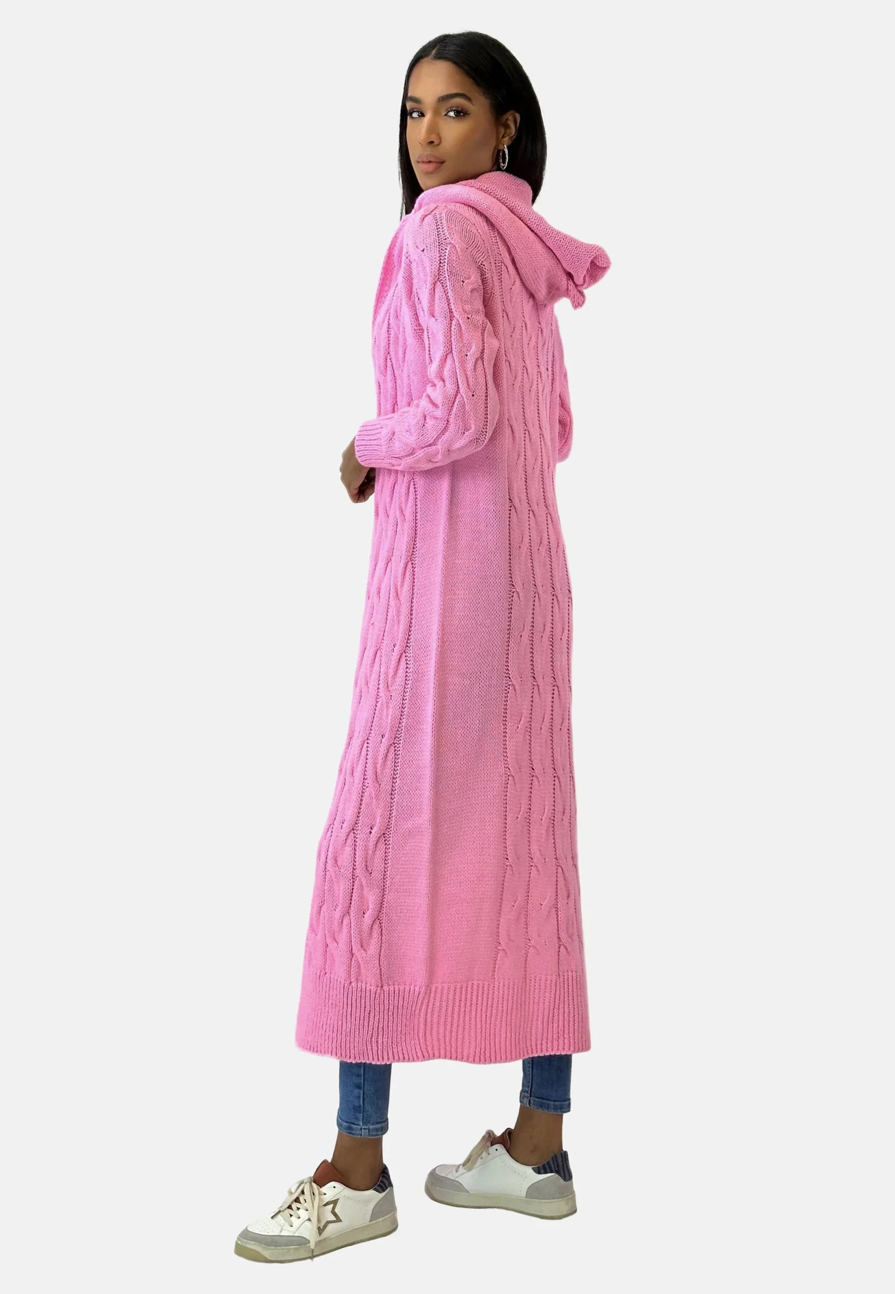 Damen Strickjacke Mit Kapuze Und Struktur | Warm 5