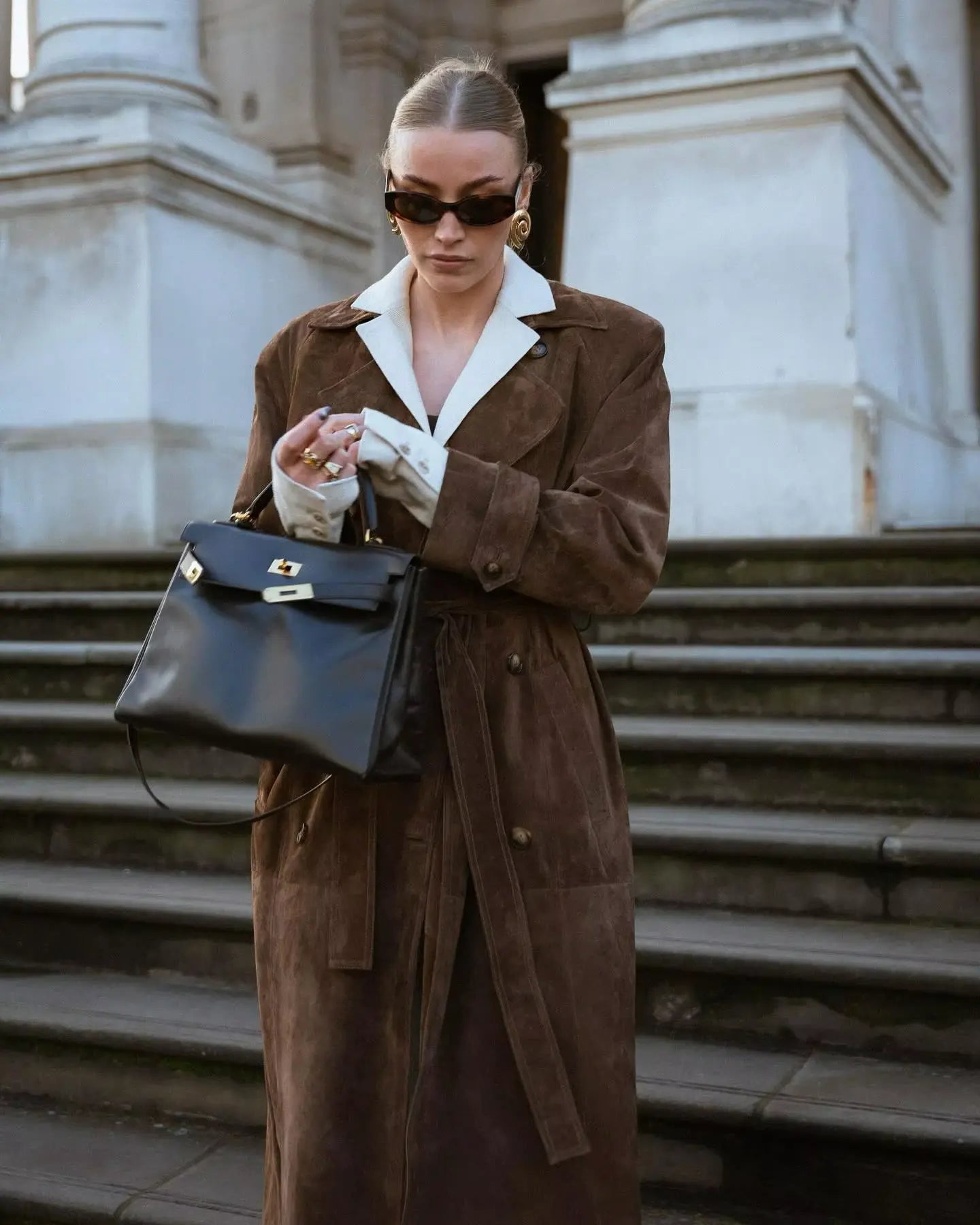 Ella | Wildleder Trenchcoat 0
