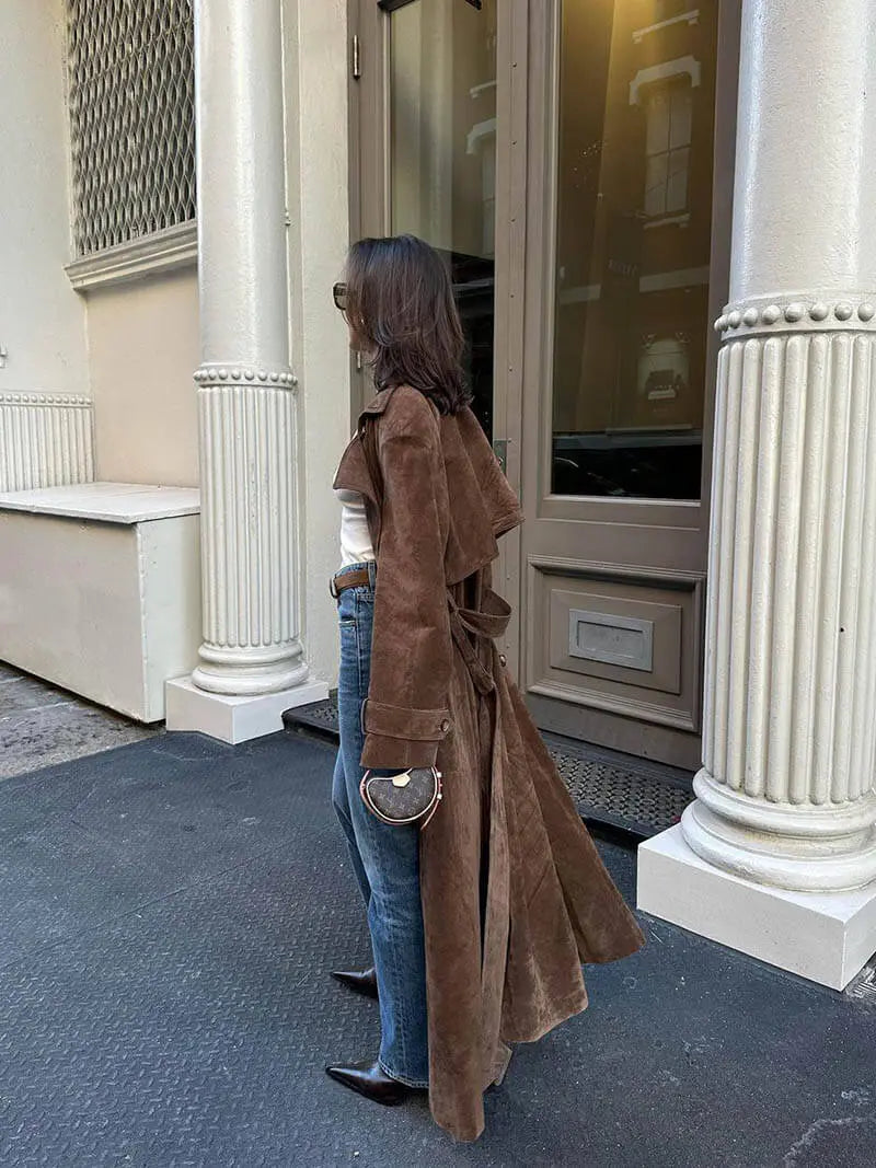 Ella | Wildleder Trenchcoat 4