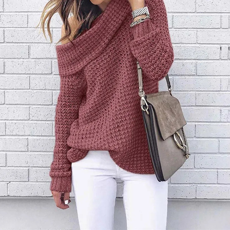 Herbst Off-Shoulder Pullover - Lozenda