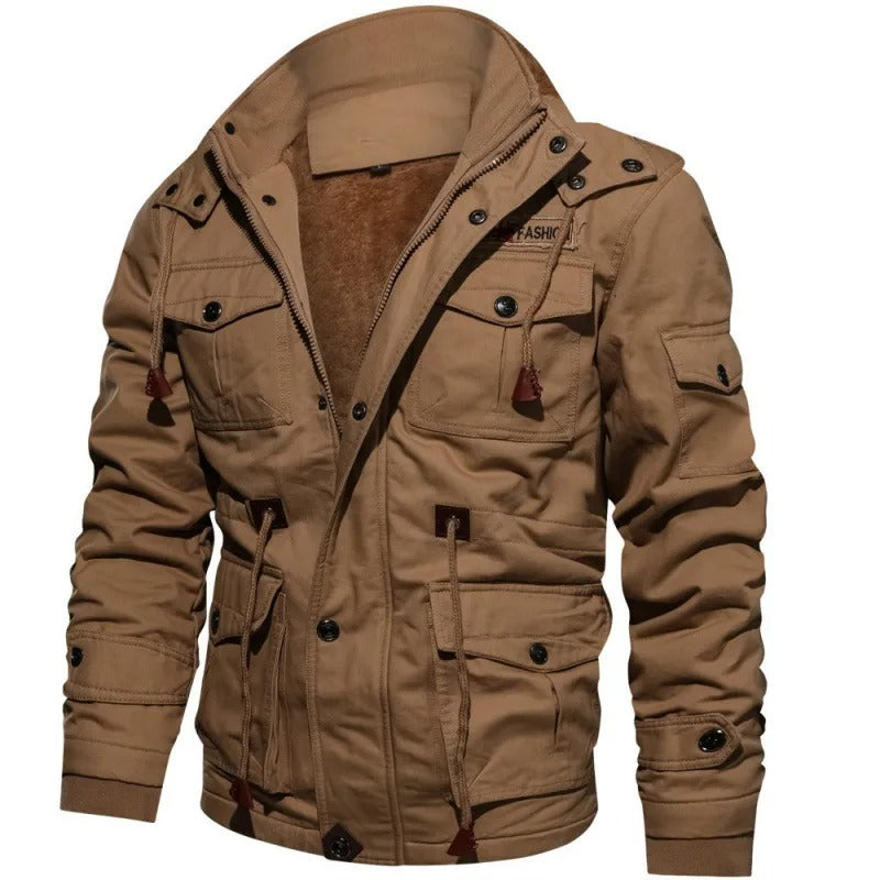 Herren Dicke Winterjacke mit Knopfleiste | Taktisch 1