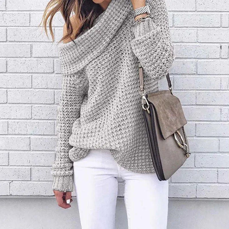 Herbst Off-Shoulder Pullover - Lozenda