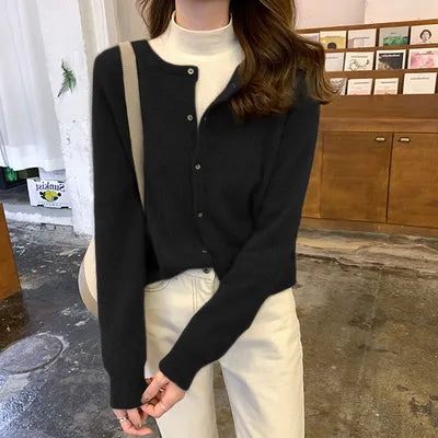 Kuschelige Strickjacke Mit Offener Vorderseite