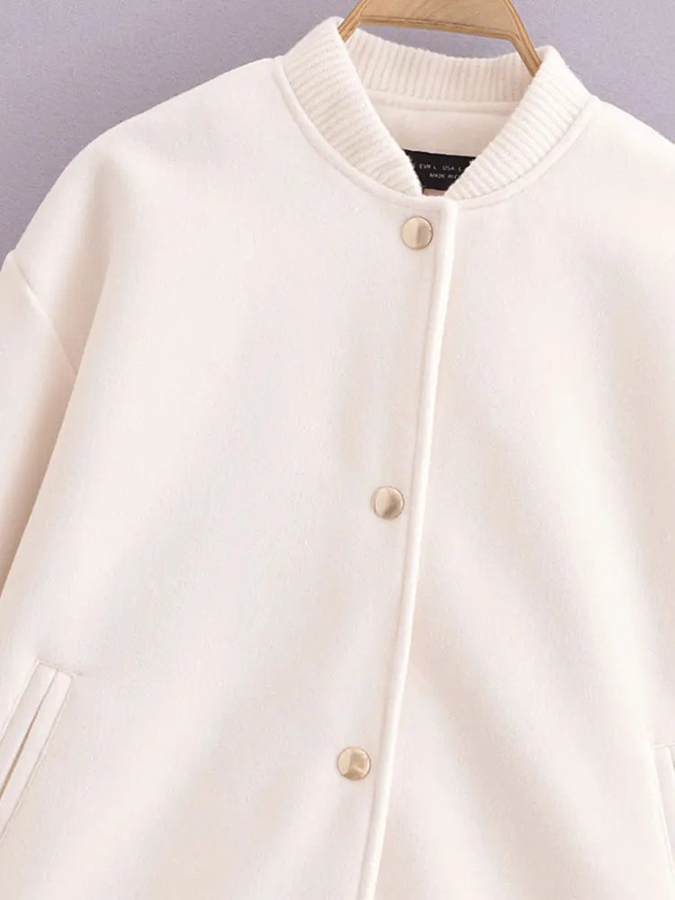 Inez - Bomberjacke mit Rundhalsausschnitt für Damen