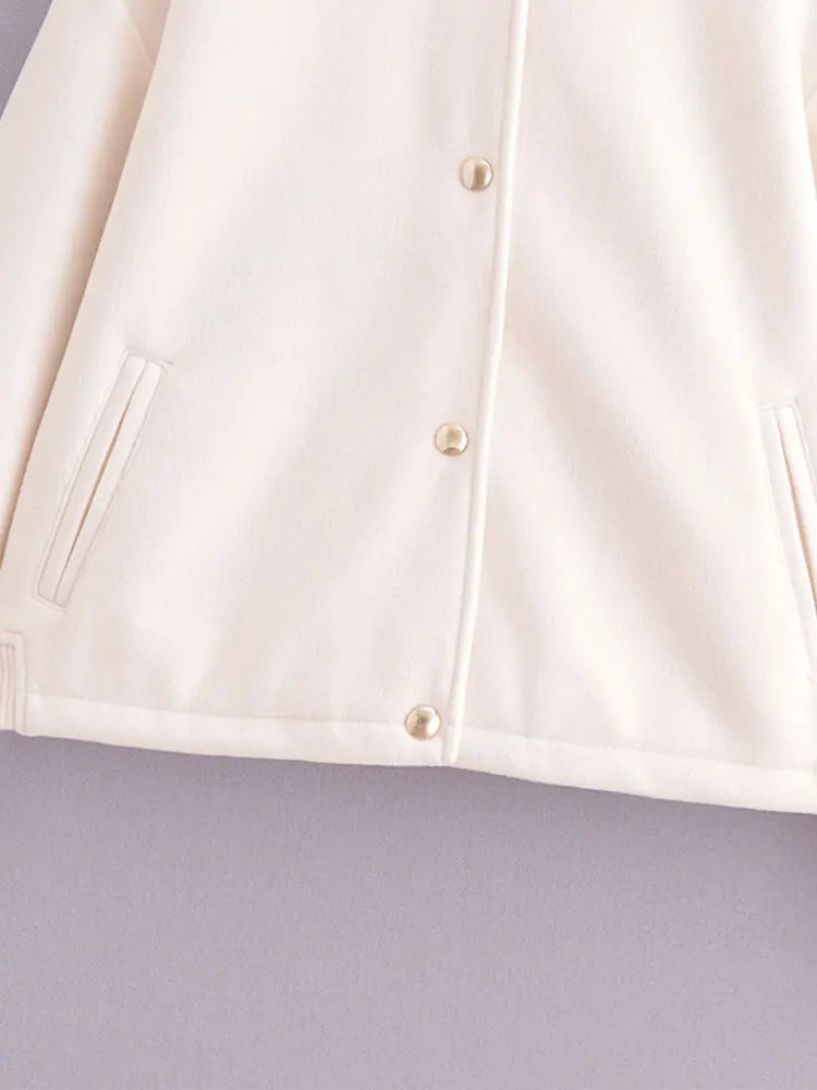 Inez - Bomberjacke mit Rundhalsausschnitt für Damen