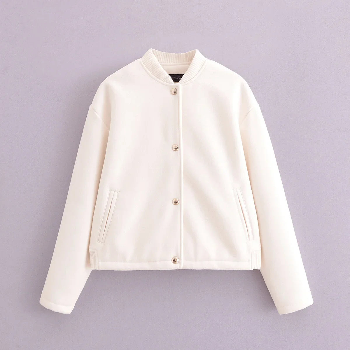 Inez - Bomberjacke mit Rundhalsausschnitt für Damen