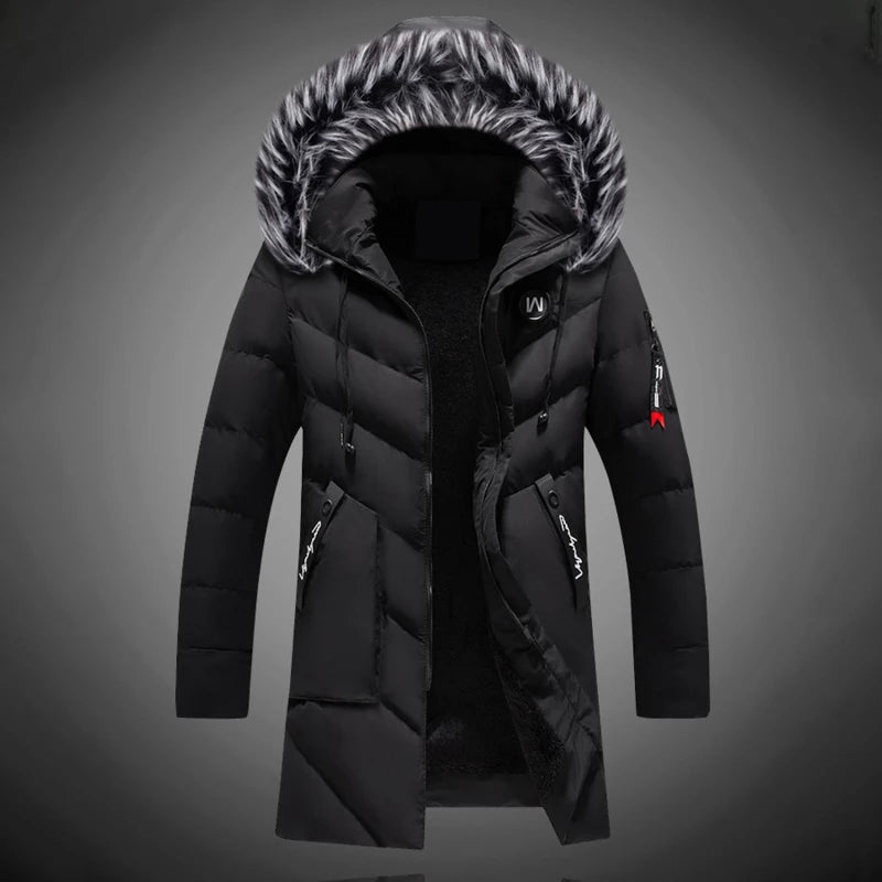 Jacke Herren | Winterjacke Herren Lang | Warm Gefüttert Casual Style 2
