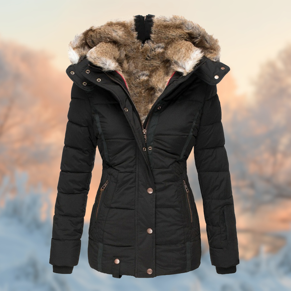 Emilia - Gepolsterte weiche warme Plüschjacke Mantel