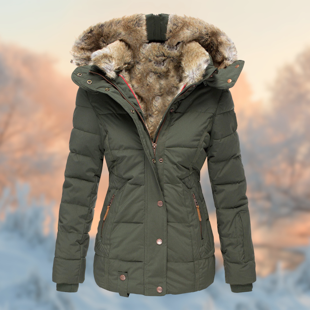 Emilia - Gepolsterte weiche warme Plüschjacke Mantel