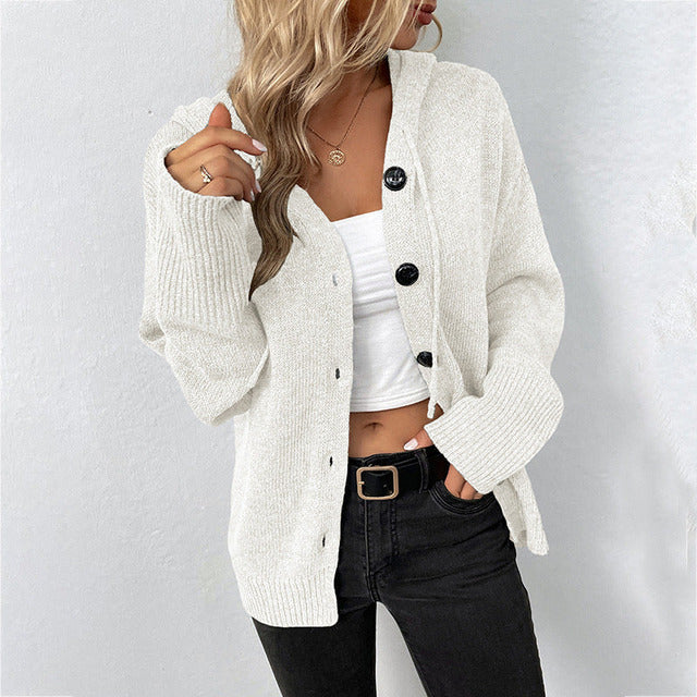 Lozenda - Strick-Cardigan Mit Kapuze