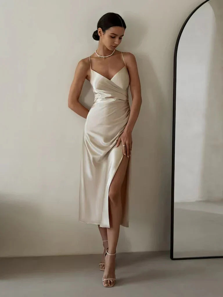 Damen Trägerloses Festliches Kleid Elegant für Hochzeitsgast - Sophie-3
