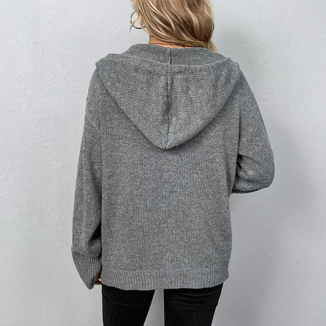 Lozenda - Strick-Cardigan Mit Kapuze