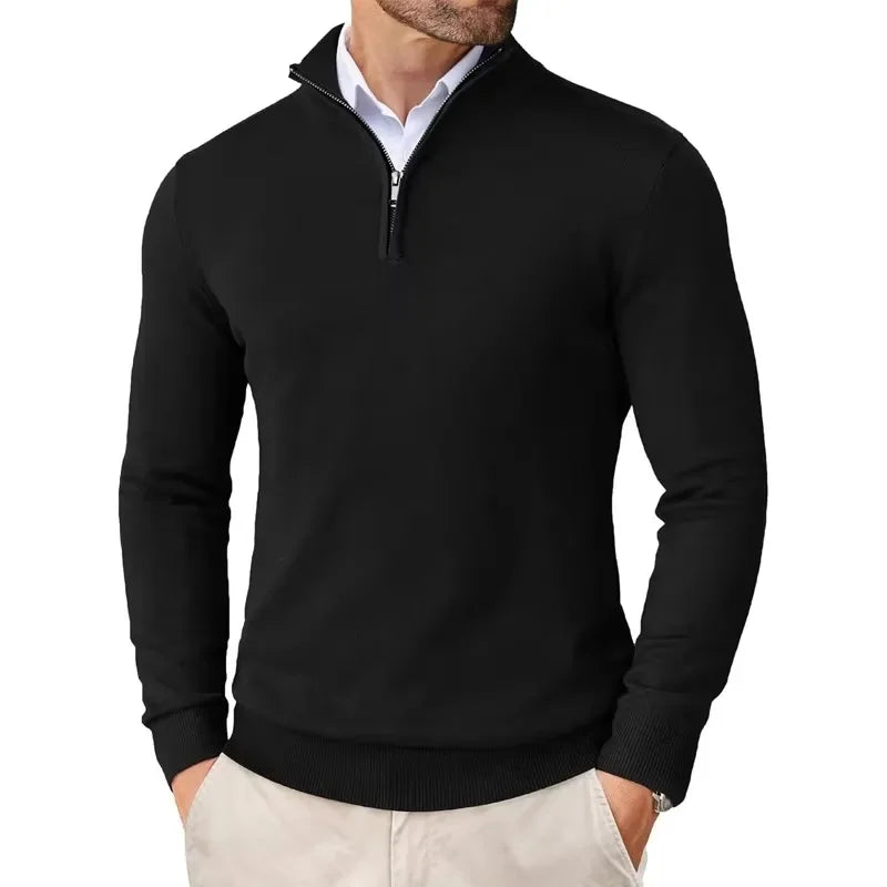 Pullover Herren | Herren Pulli Half-Zip | Strick Komfort 0