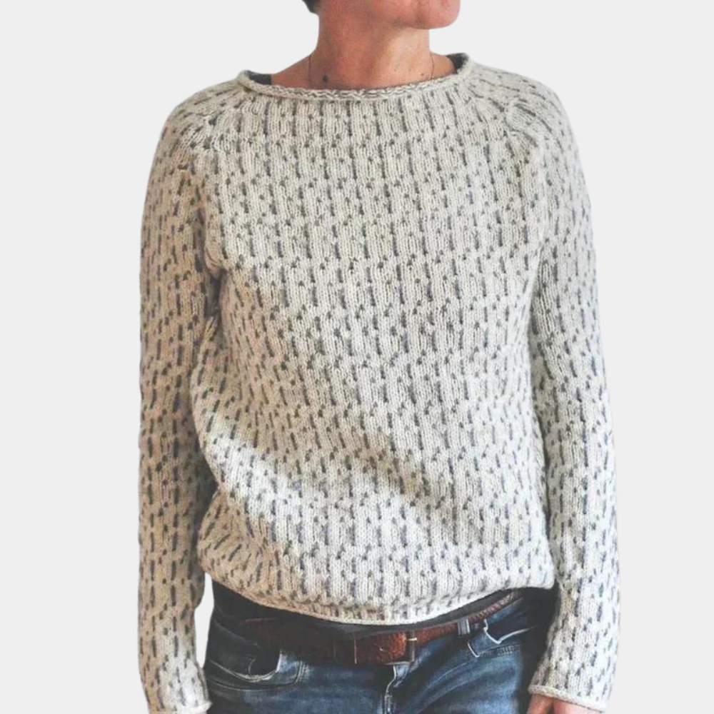 Graue Damenstrickpullover