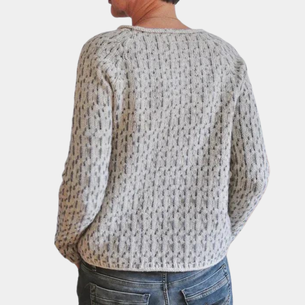 Graue Damenstrickpullover