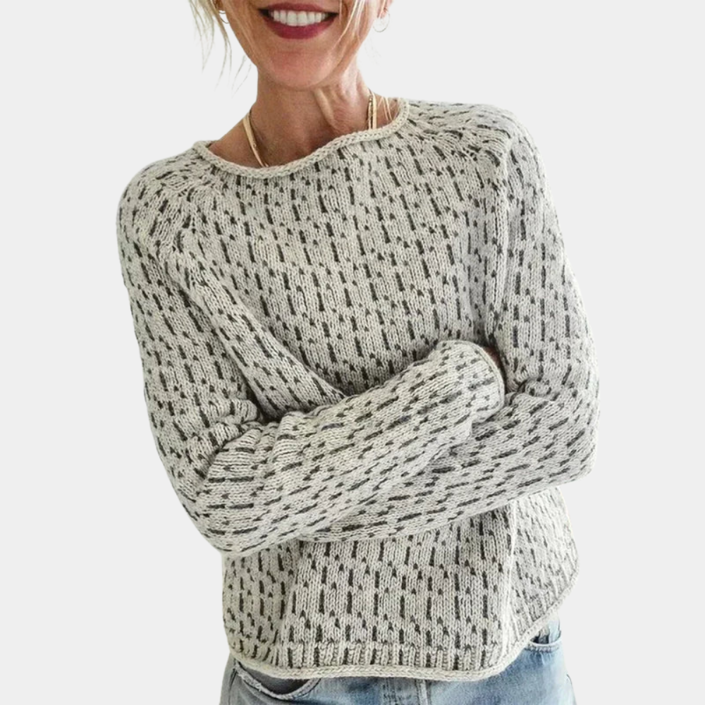 Graue Damenstrickpullover