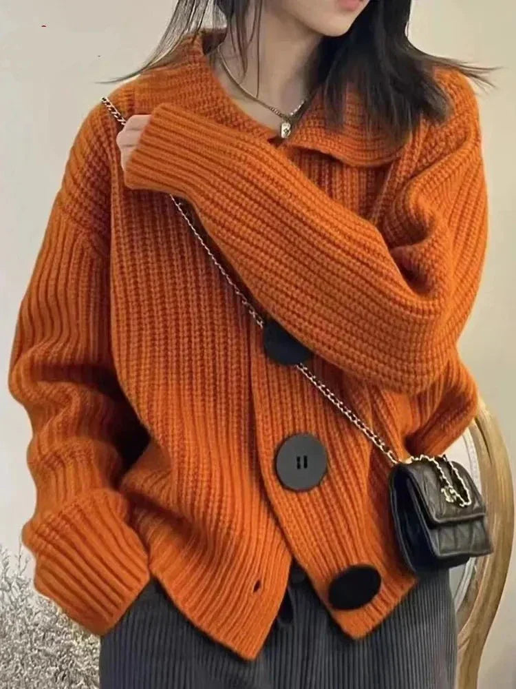 Elegante Strickjacke mit Knopfverschluss
