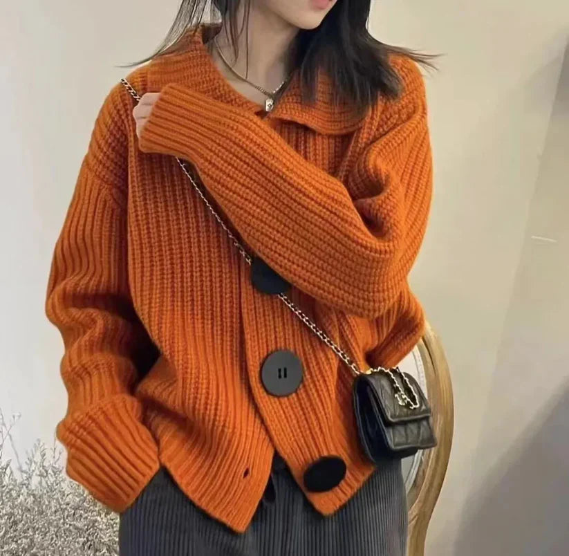 Elegante Strickjacke mit Knopfverschluss