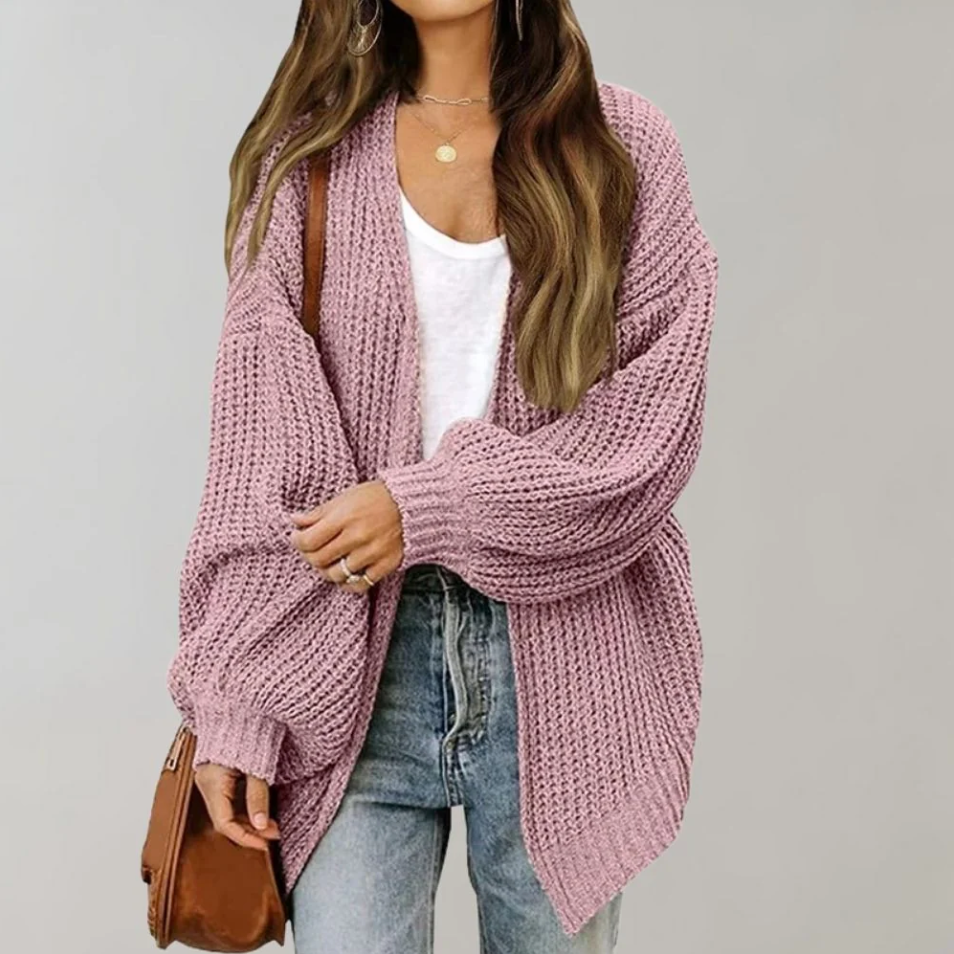 Lässig Gestrickte Damen-strickjacke