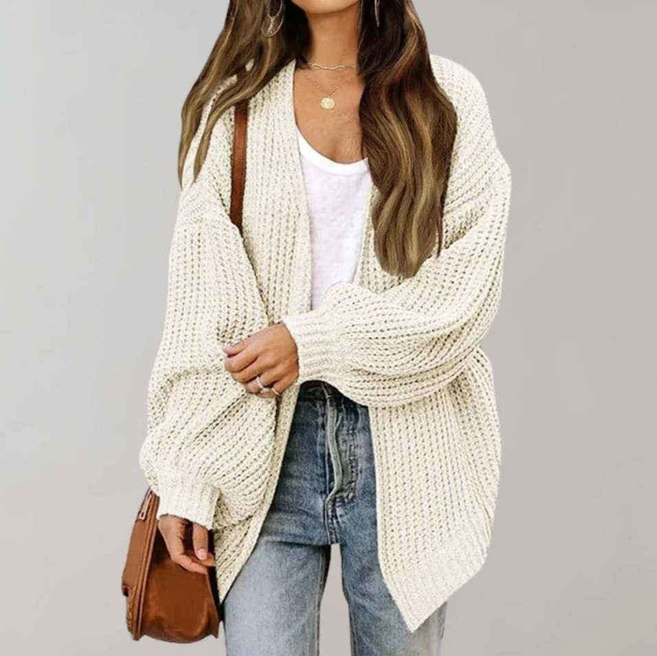 Lässig Gestrickte Damen-strickjacke