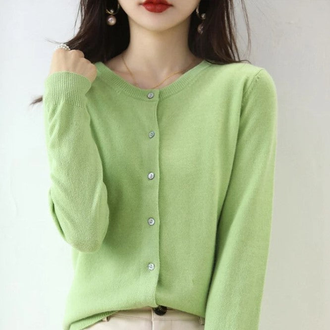 Dünne strickjacke für den frühling