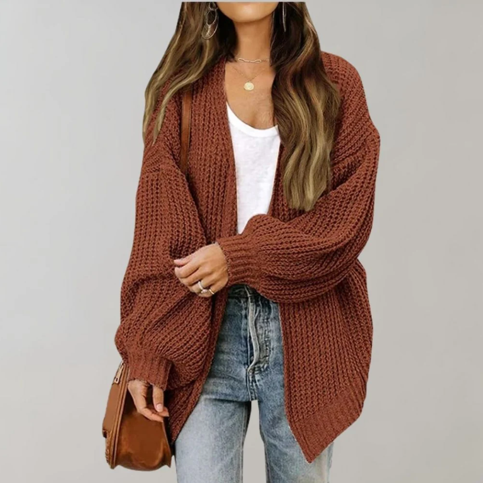Lässig Gestrickte Damen-strickjacke