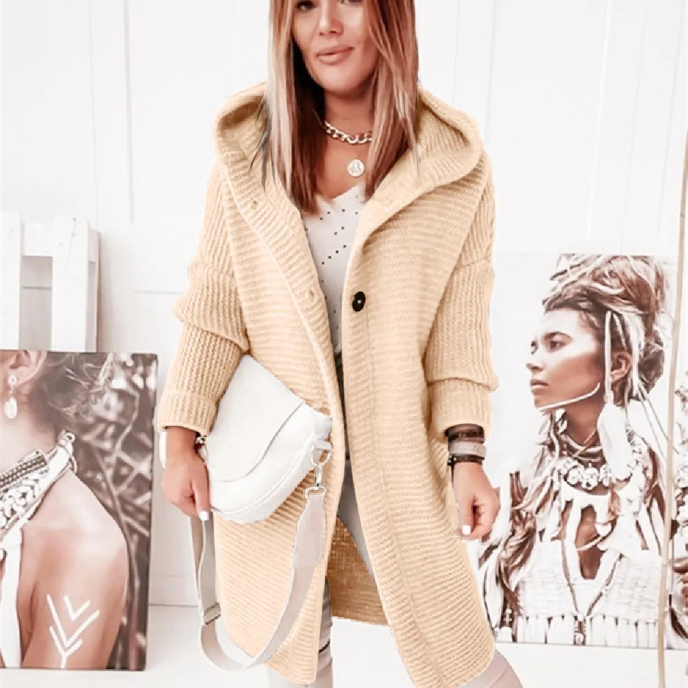 Samantha - Lässige Strickjacke mit Kapuze