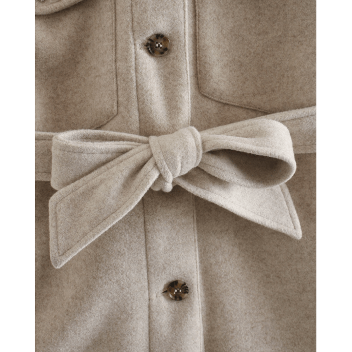 Übergangsjacke Damen | Kurzmantel Damen | Bindegürtel für stilvolle Wärme