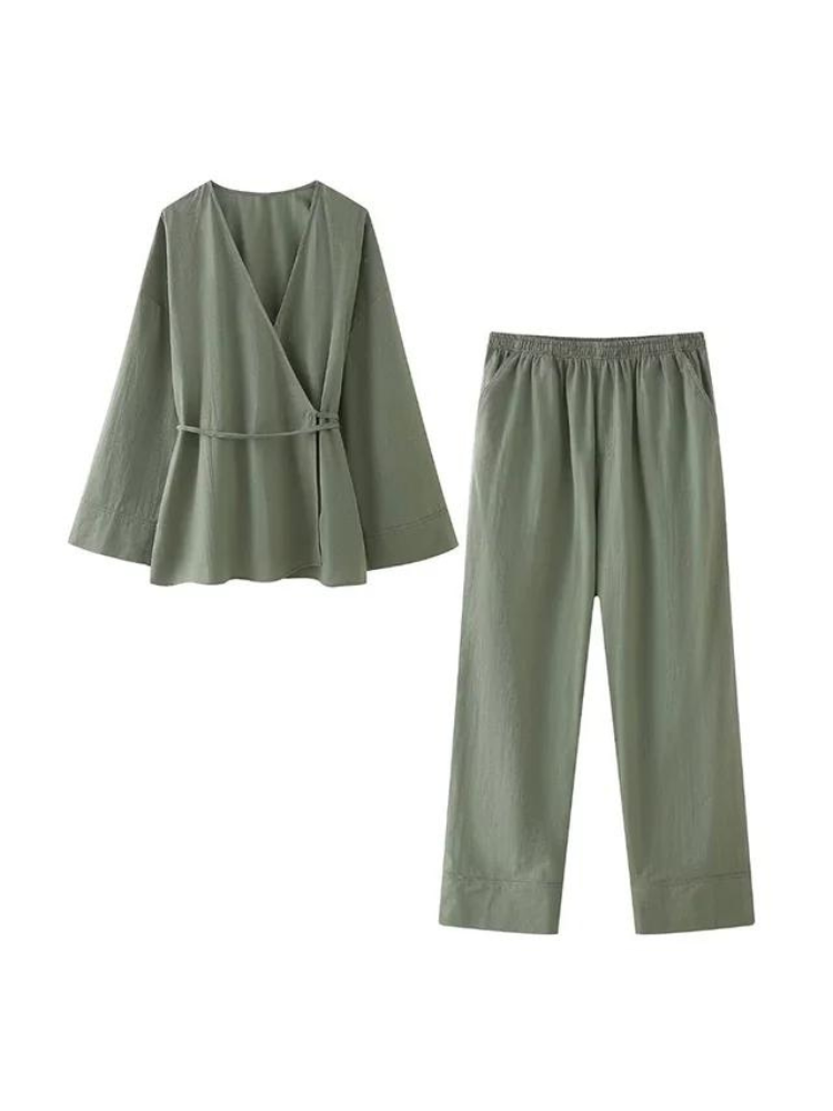 DAMEN LANGARM SHIRT HOSE SET