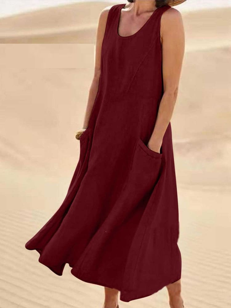 Elegantes Sommerkleid wit Bauchabdeckung