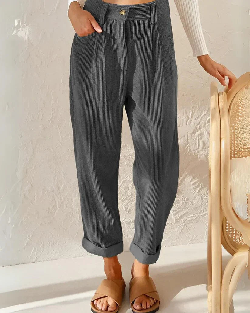 Gerade Hose mit hoher Taille für Damen