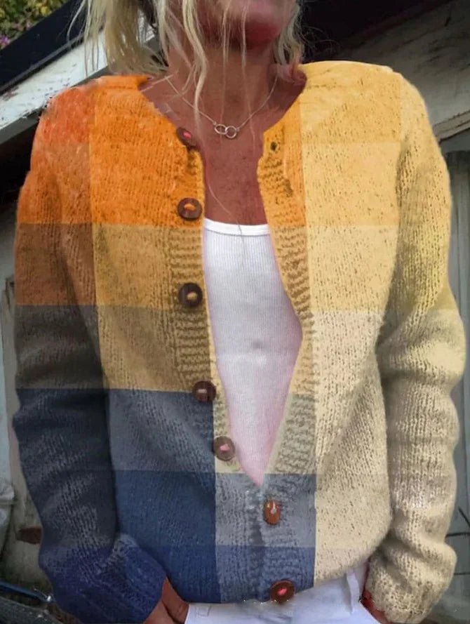 Indira - Strickjacke mit floralem Muster