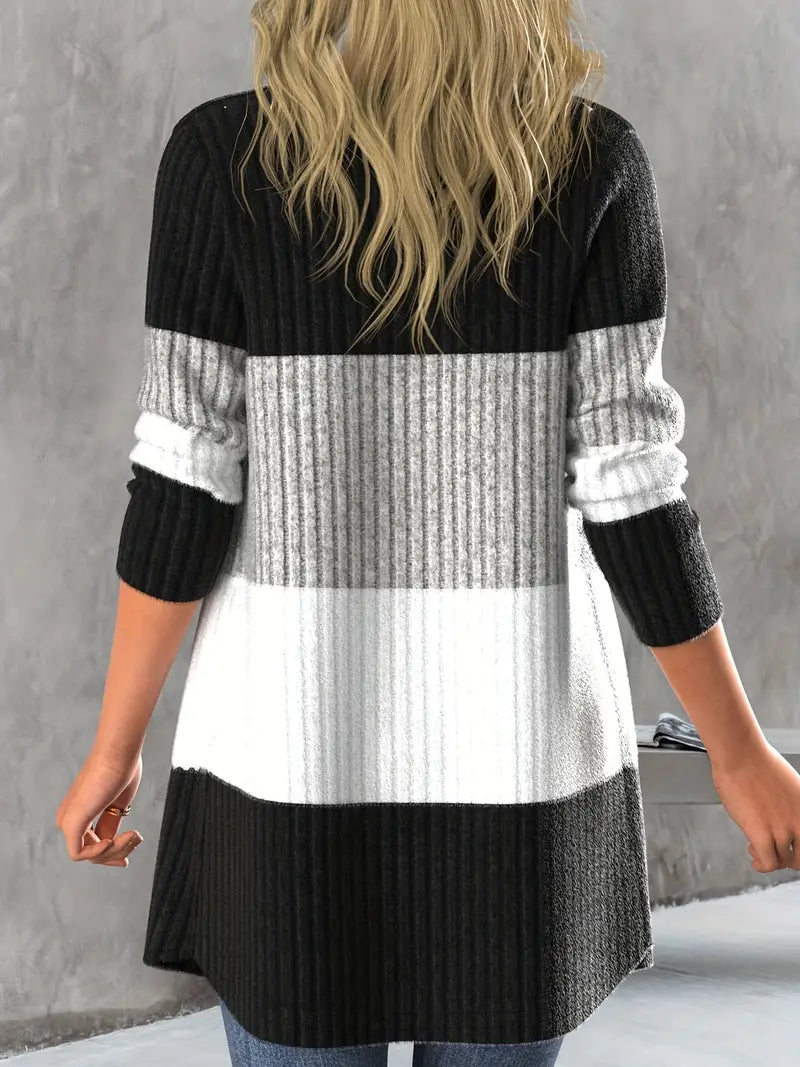 Strickjacke mit Offener Vorderseite