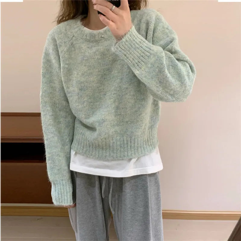 Chloe - Moderner einfarbiger langärmeliger Pullover