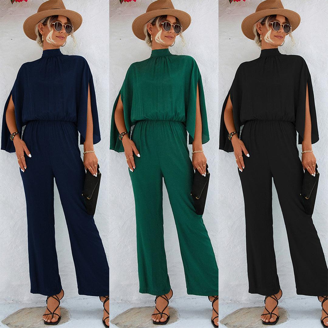 Lozenda - Eleganter Jumpsuit mit Umhangärmeln