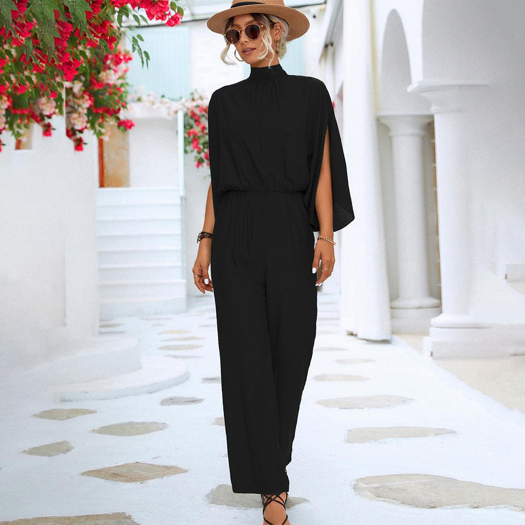 Lozenda - Eleganter Jumpsuit mit Umhangärmeln